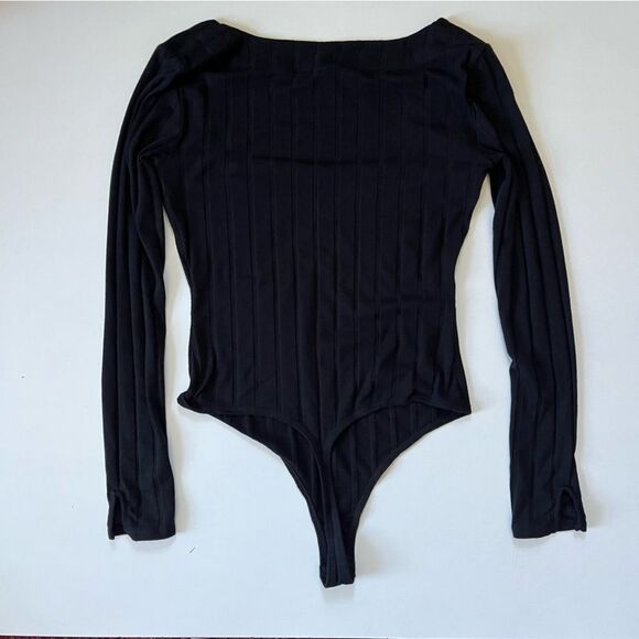 Free People Beside Me Black Bodysuit Medium - Picture 8 of 8
